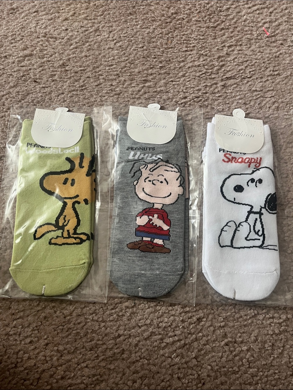 Peanuts Character Ankle Socks - Woodstock, Linus, Snoopy